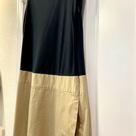 DKNY two tone black tank khaki skirt dress - M - Picture 2 of 5